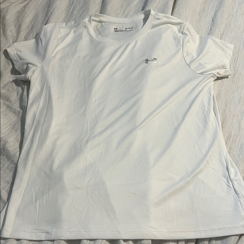 Under Armour White Crew Neck Performance Tee